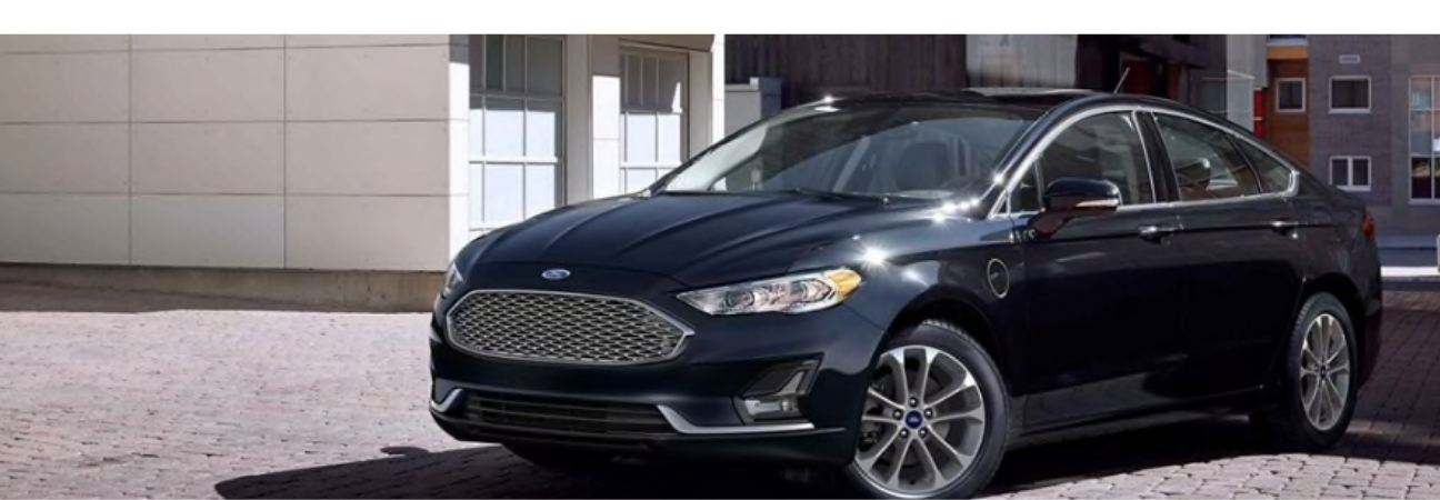 2019 Ford Fusion black sedan