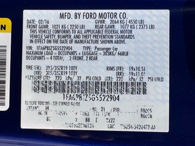 2016 Ford Mustang Shelby GT350