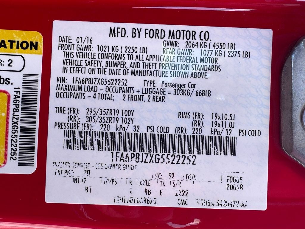 2016 Ford Mustang Shelby GT350