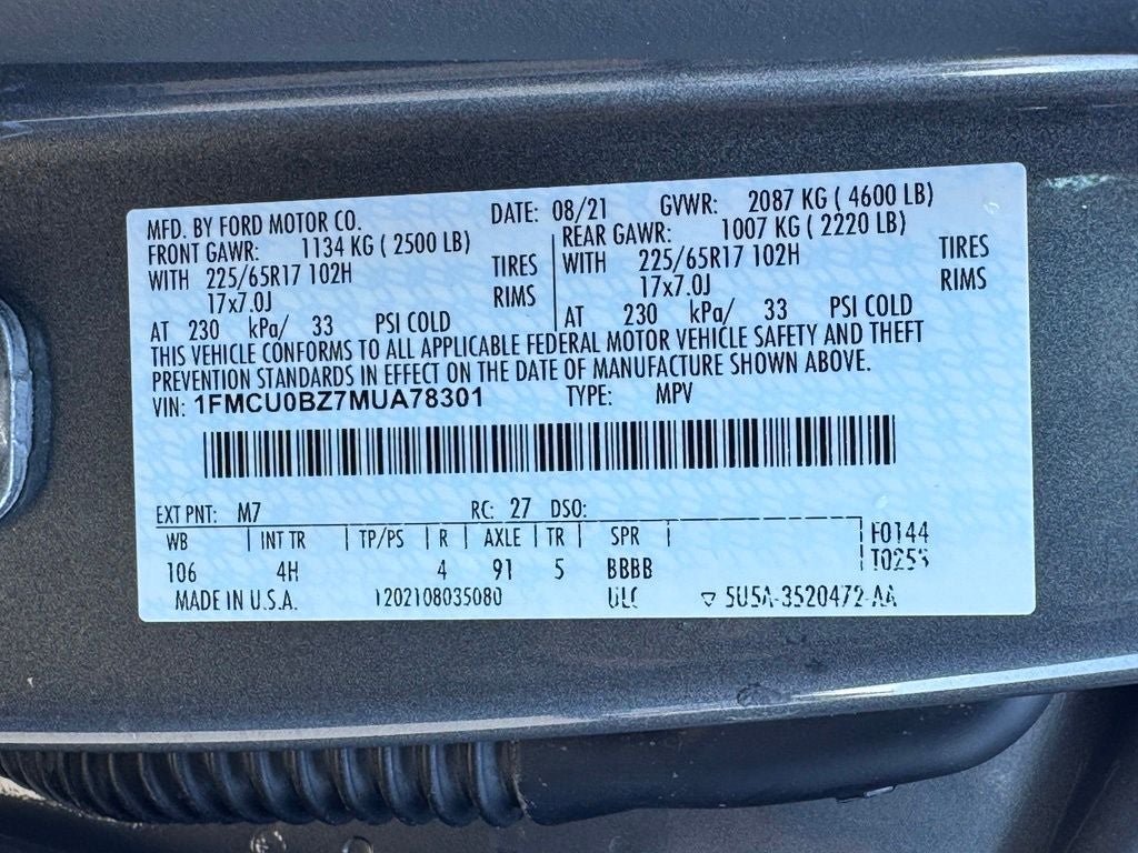 2021 Ford Escape Hybrid SE