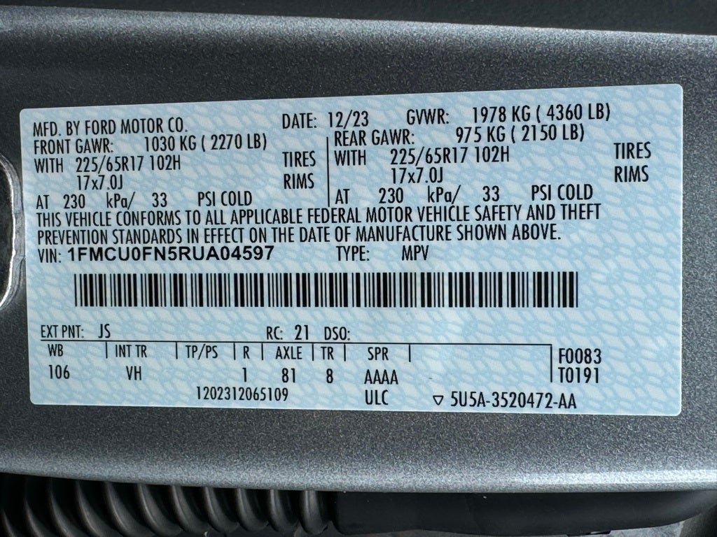 2024 Ford Escape Base