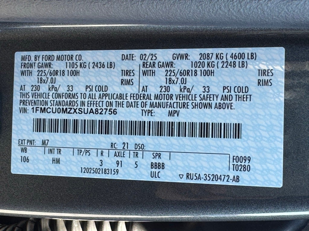 2025 Ford Escape Hybrid ST-Line