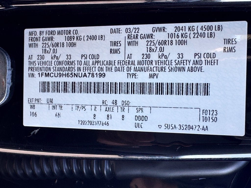 2022 Ford Escape SEL