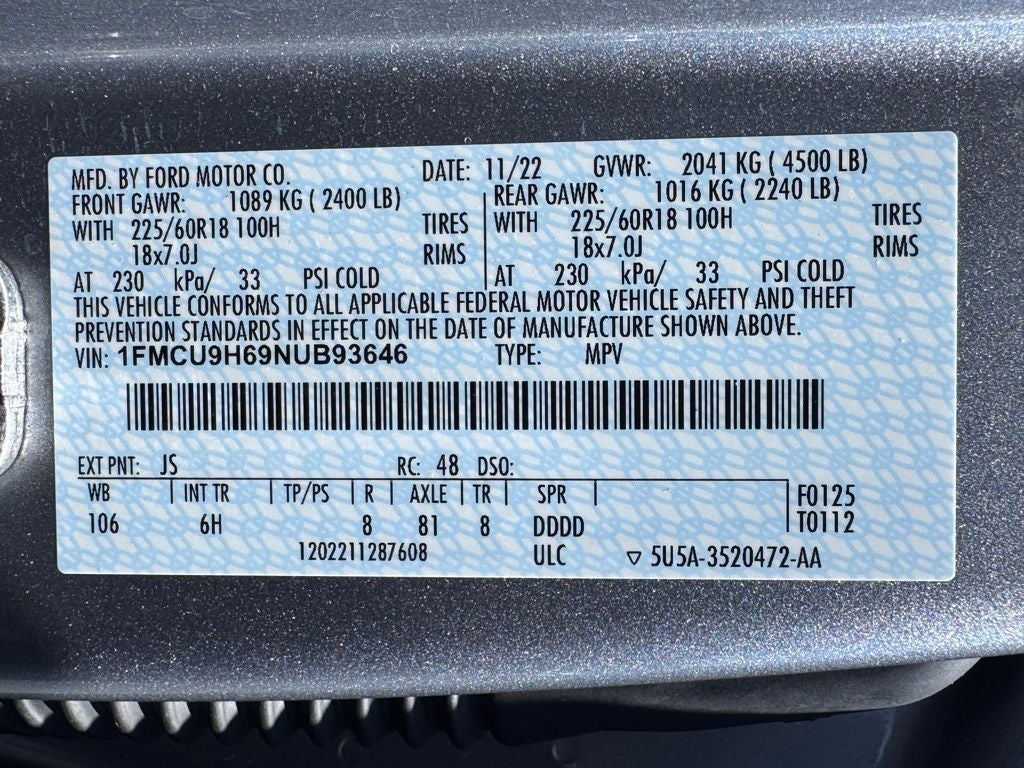 2022 Ford Escape SEL
