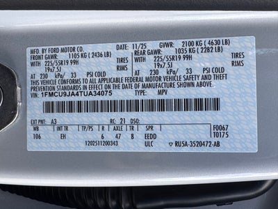 2026 Ford Escape Platinum