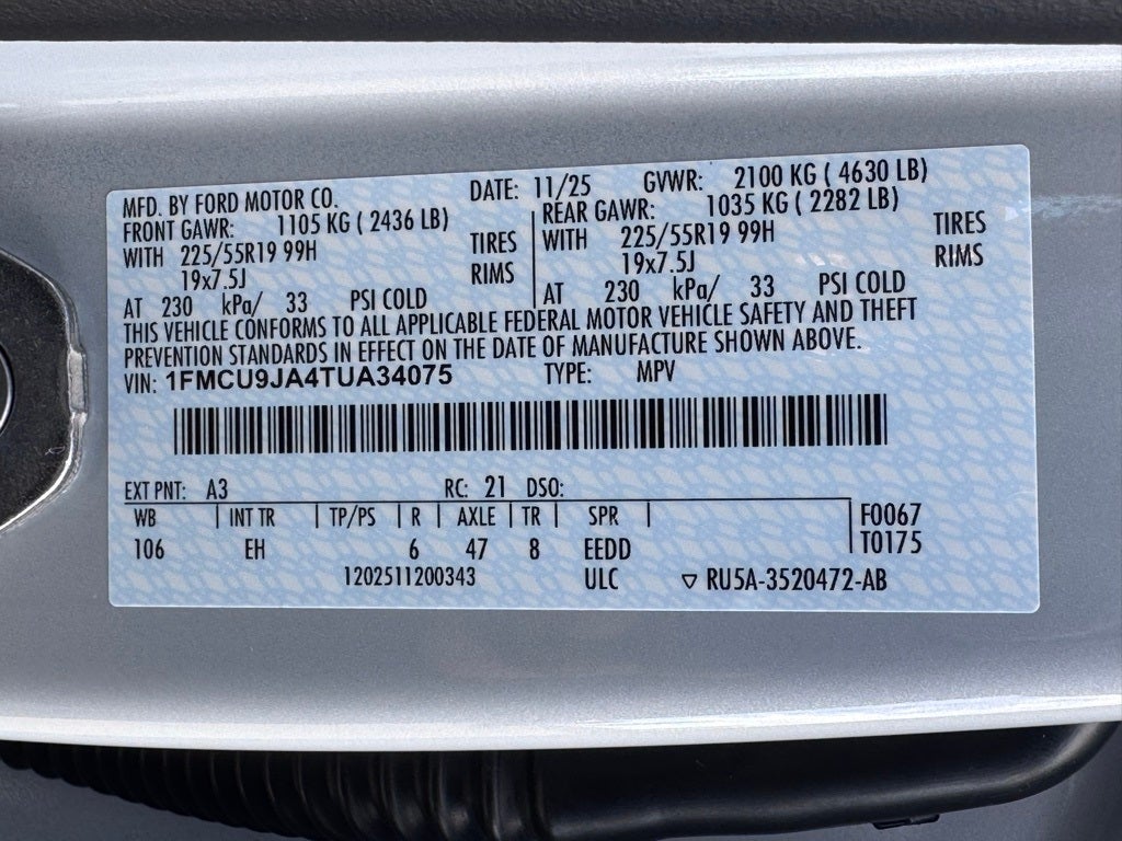 2026 Ford Escape Platinum