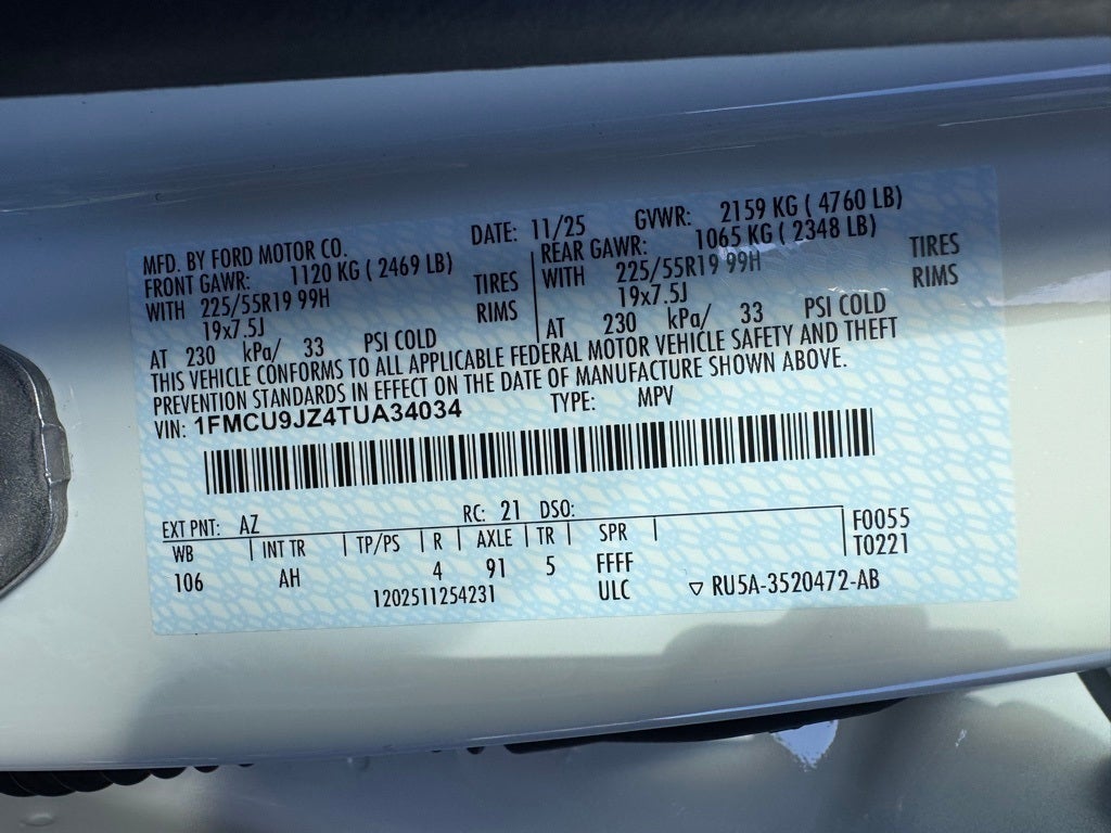 2026 Ford Escape Hybrid Platinum