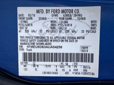 2010 Ford Explorer Sport Trac Limited