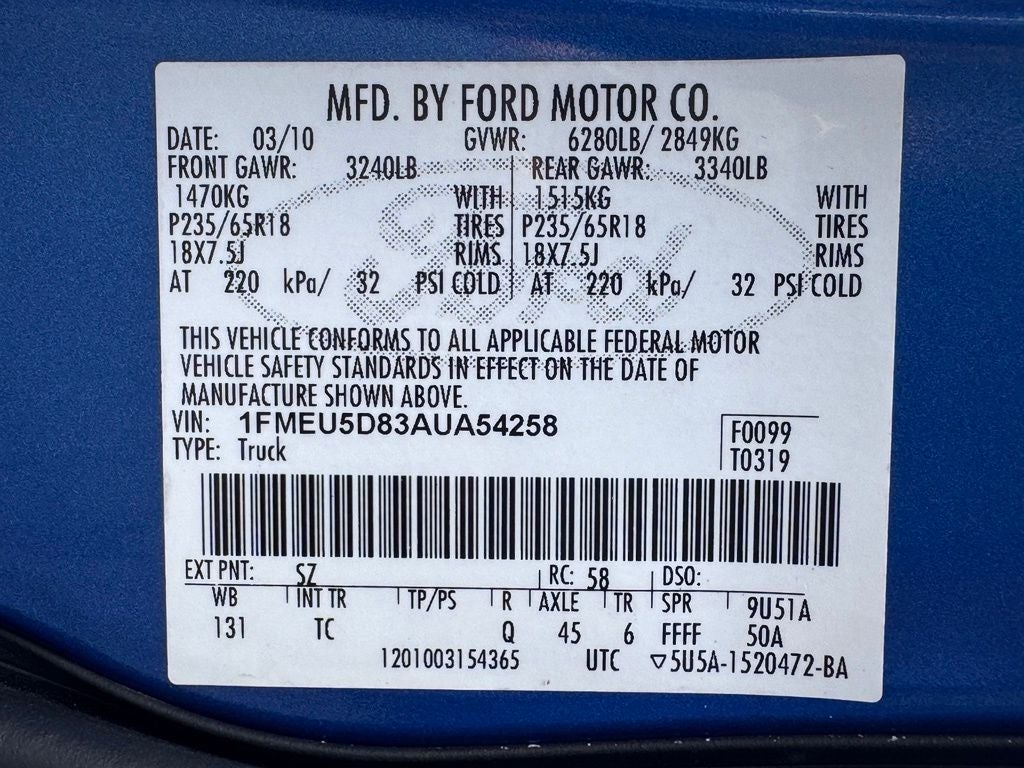 2010 Ford Explorer Sport Trac Limited