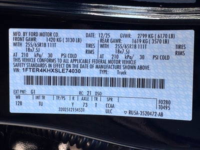 2025 Ford Ranger Lariat