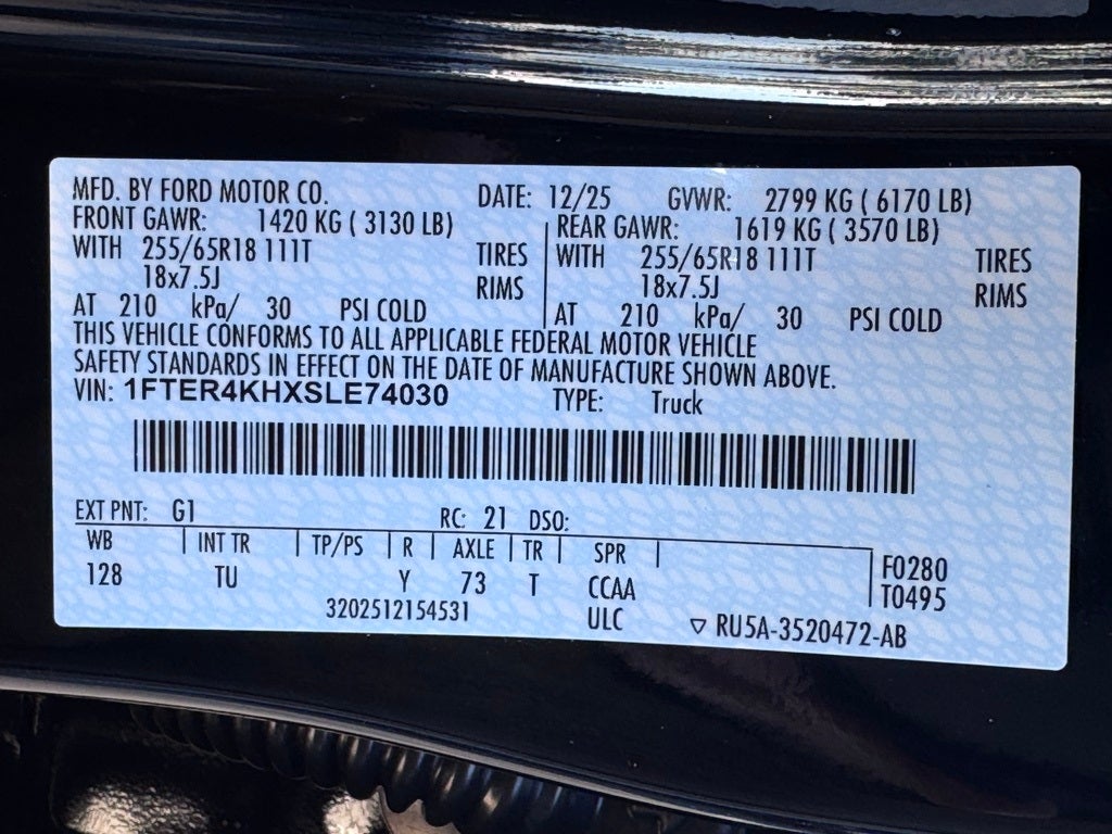 2025 Ford Ranger Lariat