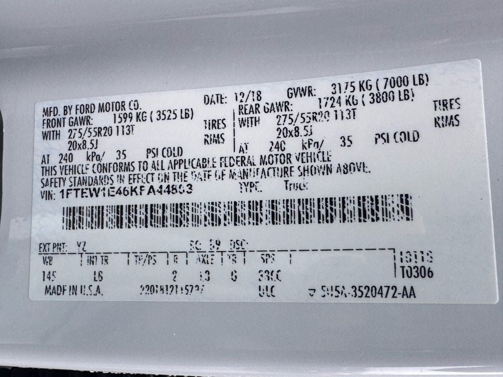 2019 Ford F-150 Lariat