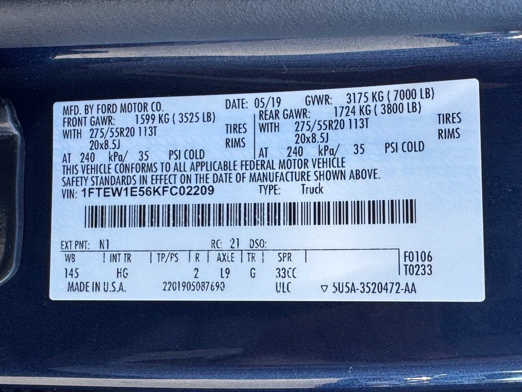 2019 Ford F-150 Lariat
