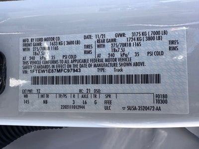2021 Ford F-150 Tremor