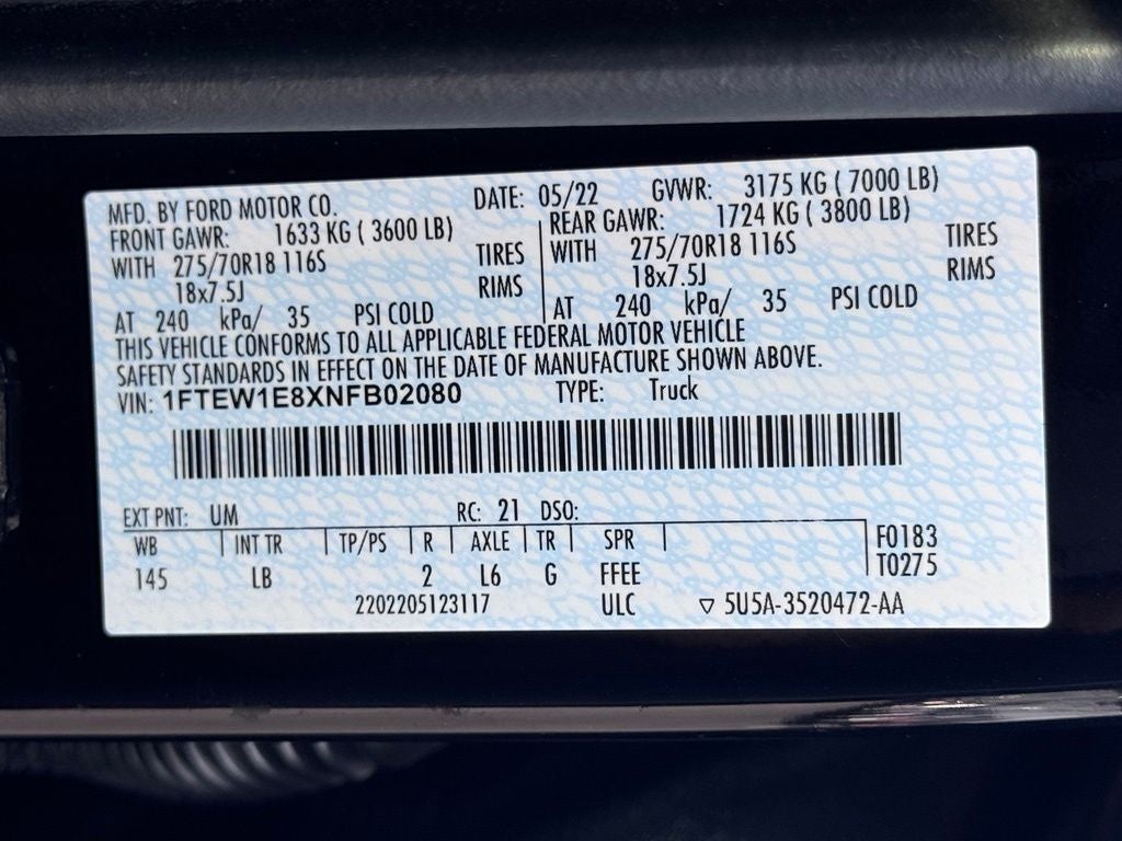 2022 Ford F-150 Tremor