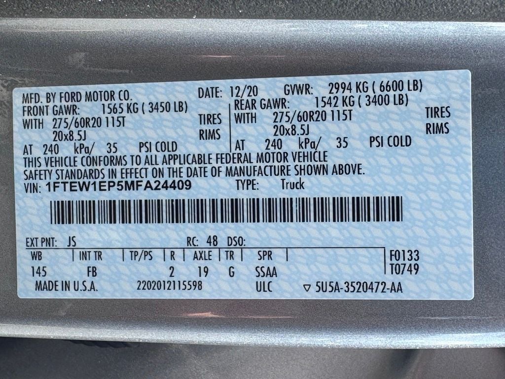 2021 Ford F-150 XLT