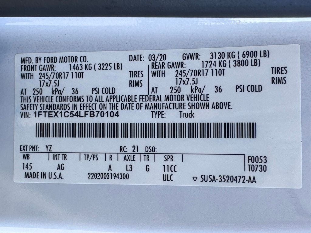 2020 Ford F-150 XL
