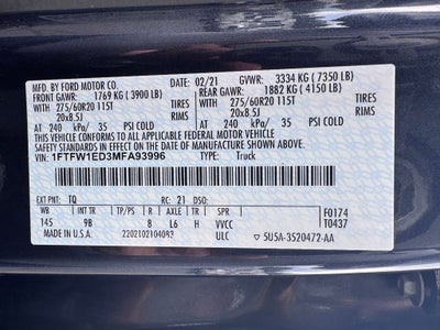 2021 Ford F-150 Platinum