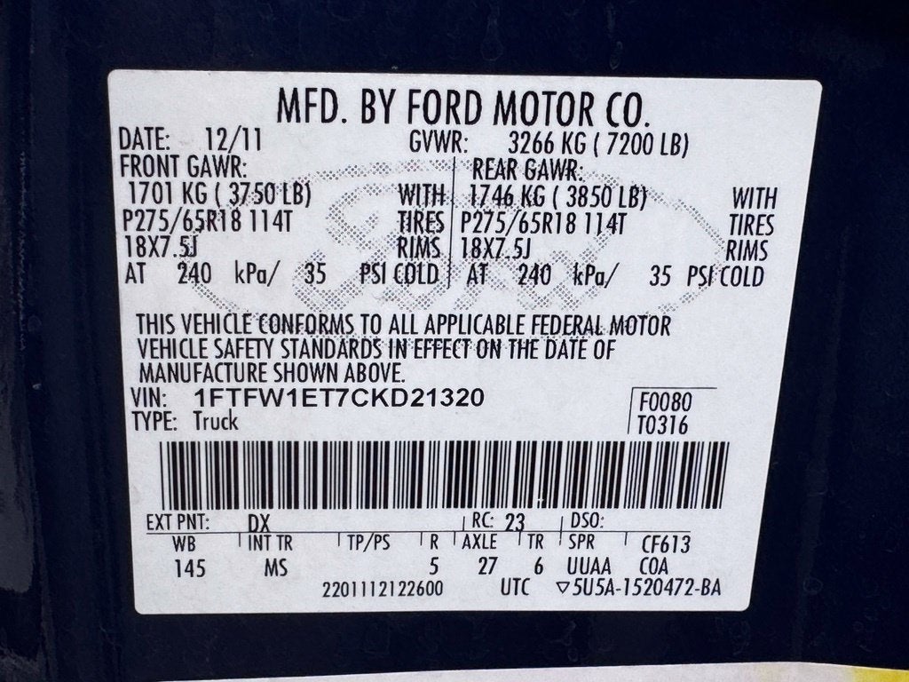 2012 Ford F-150 XLT