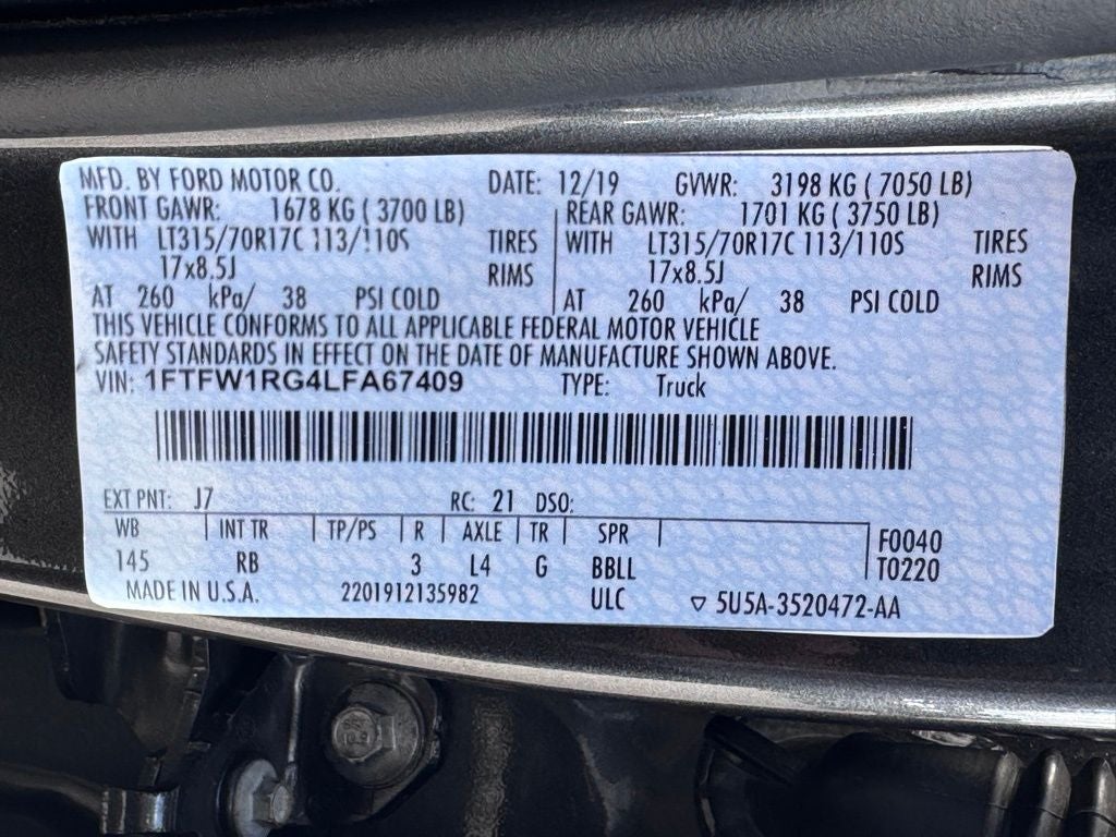 2020 Ford F-150 Raptor