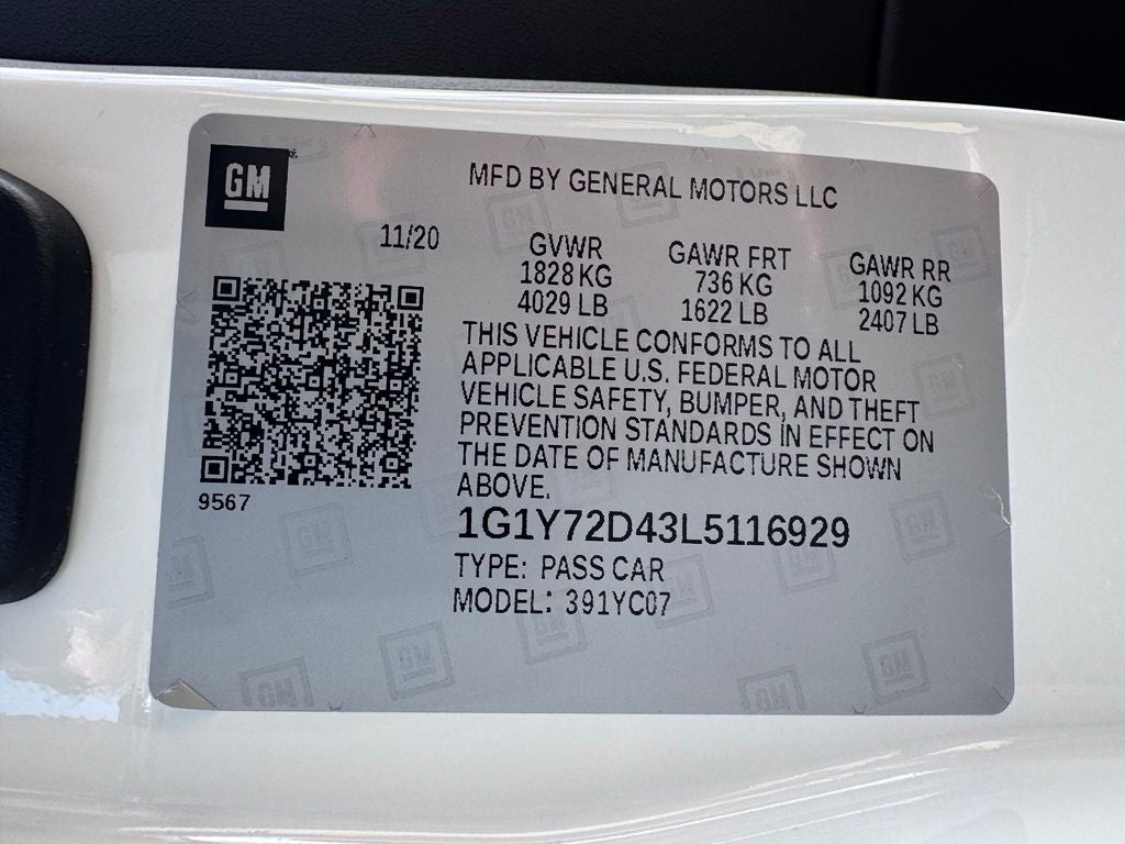 2020 Chevrolet Corvette Stingray 2LT