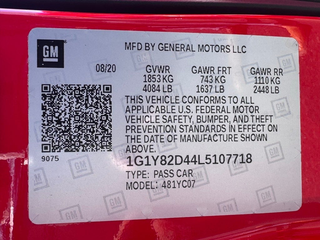 2020 Chevrolet Corvette Stingray 3LT