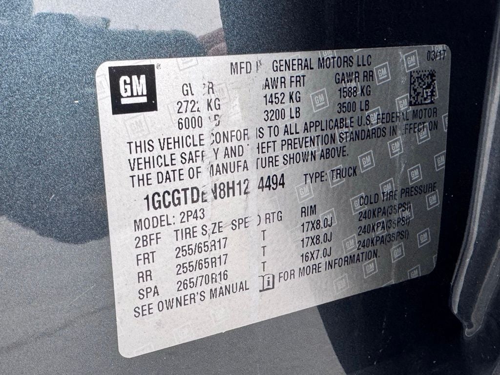 2017 Chevrolet Colorado Z71