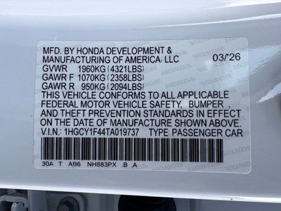 2026 Honda Accord SE
