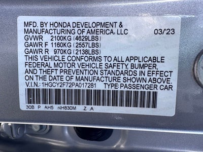 2023 Honda Accord Hybrid Sport-L