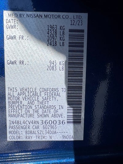 2024 Nissan Altima 2.5 SR