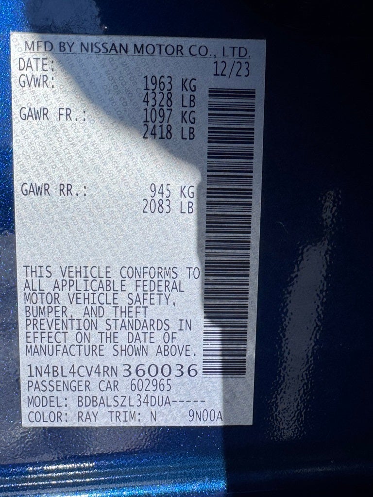 2024 Nissan Altima 2.5 SR