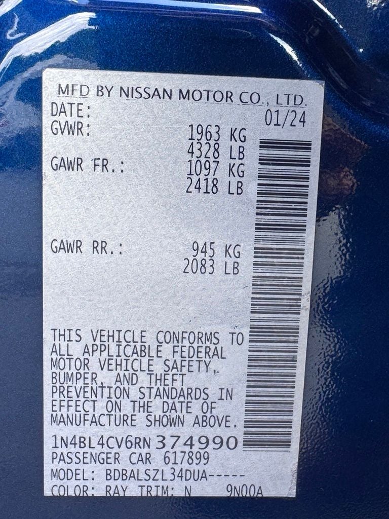 2024 Nissan Altima 2.5 SR