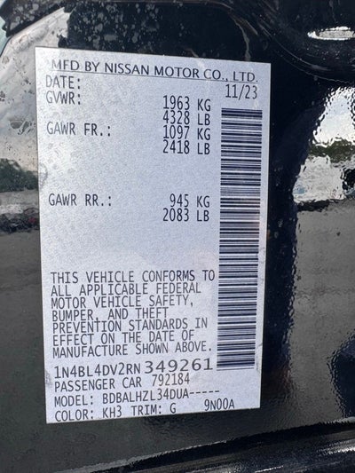 2024 Nissan Altima 2.5 SV