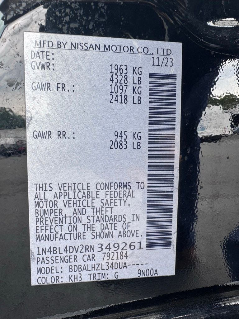 2024 Nissan Altima 2.5 SV