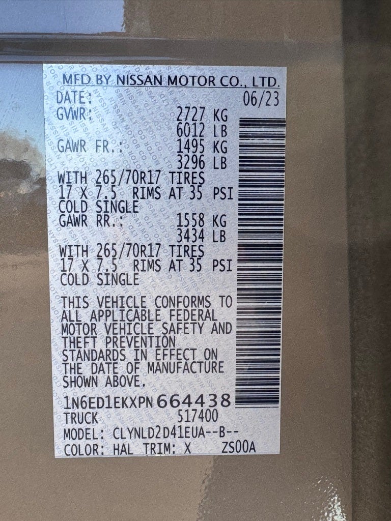 2023 Nissan Frontier PRO-4X