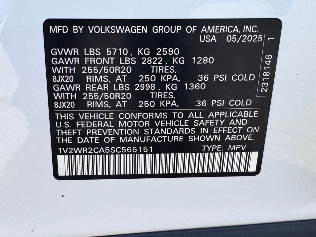 2025 Volkswagen Atlas 2.0T SE w/Technology