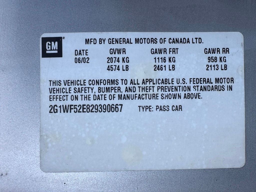 2002 Chevrolet Impala Base