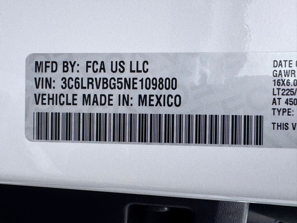 2022 RAM ProMaster 1500 Base 136 WB