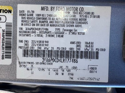 2020 Ford Fusion SEL