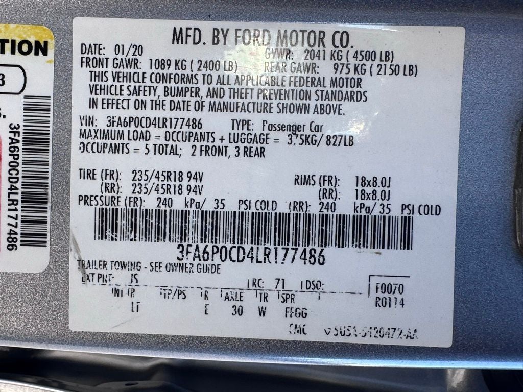 2020 Ford Fusion SEL