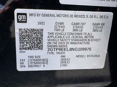 2022 GMC Sierra 1500 Limited AT4