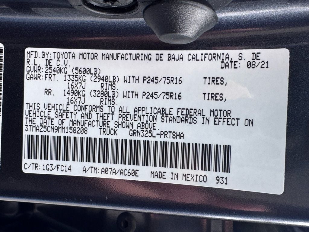 2021 Toyota Tacoma SR5 V6