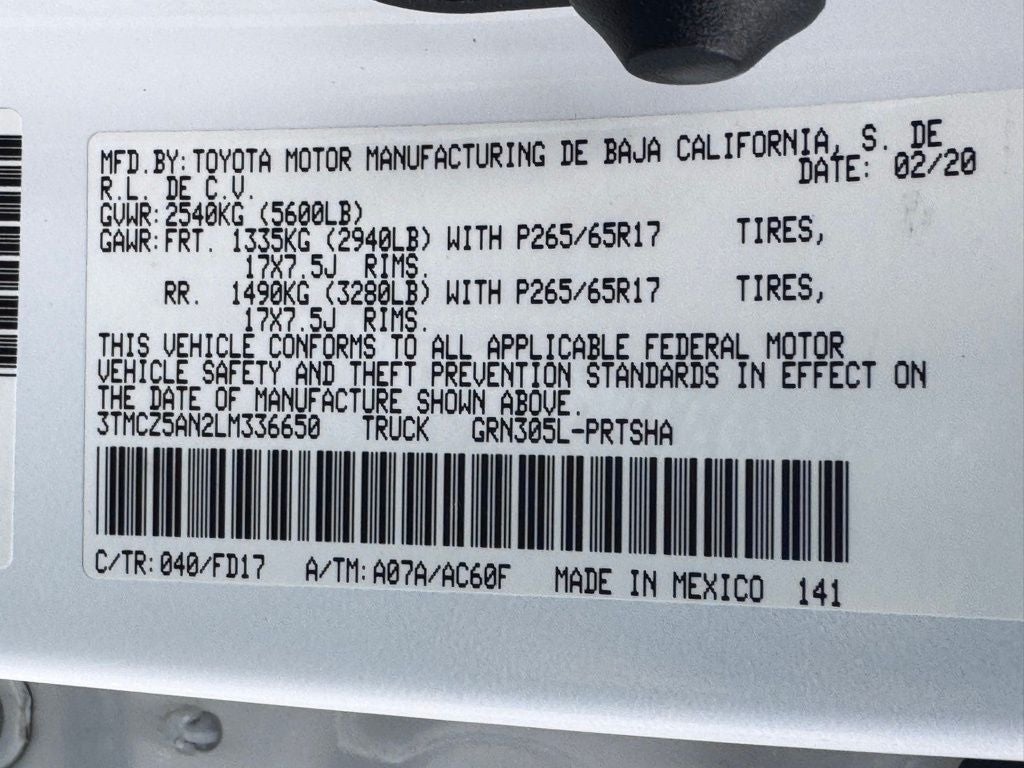 2020 Toyota Tacoma TRD Sport V6