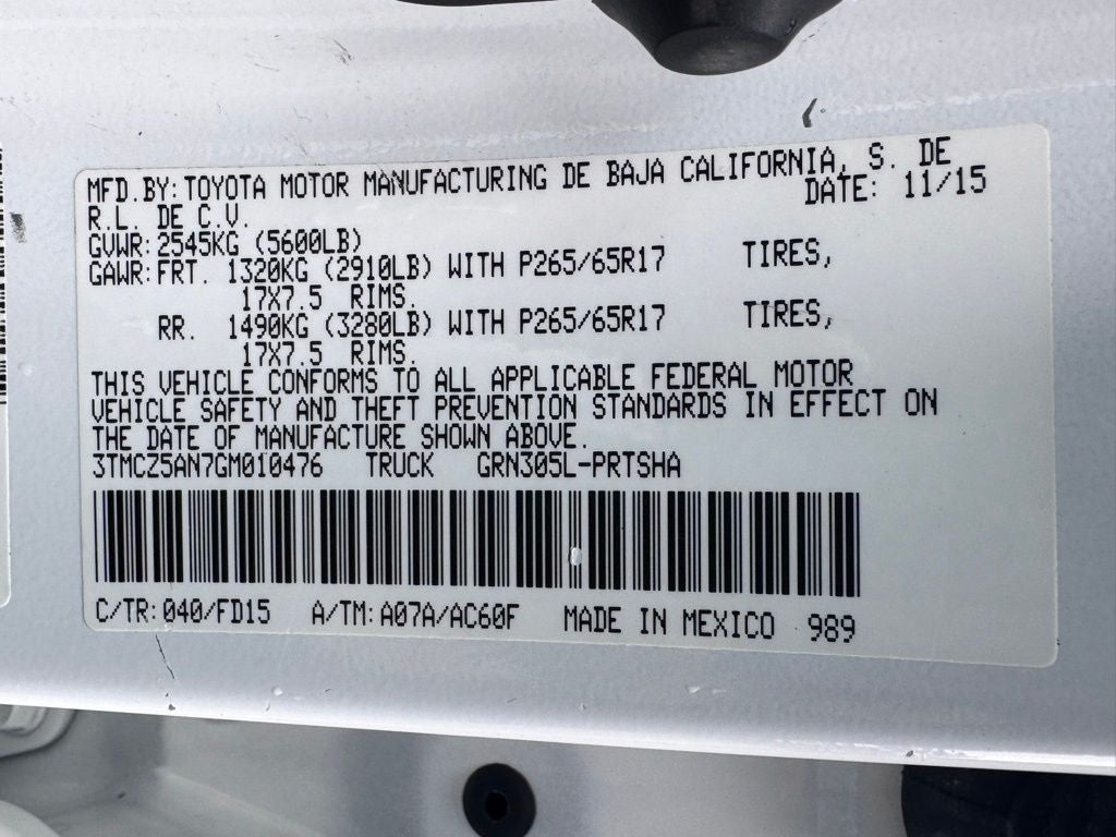 2016 Toyota Tacoma TRD Sport