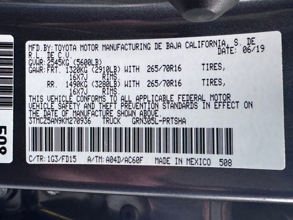 2019 Toyota Tacoma TRD Off-Road V6