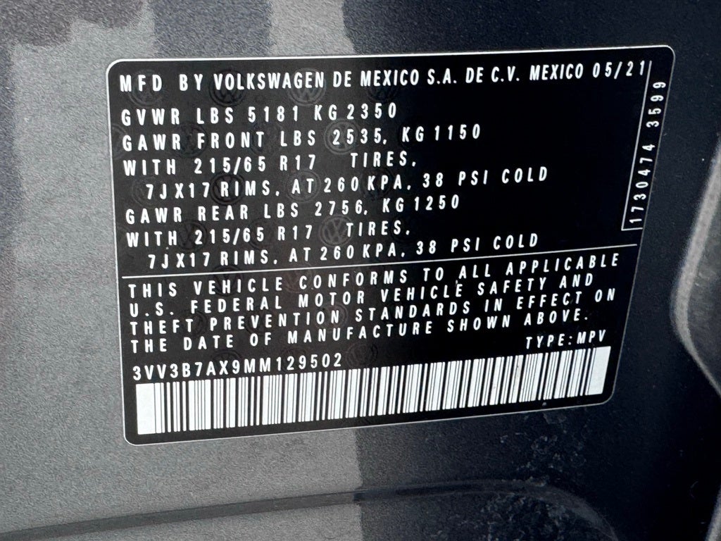 2021 Volkswagen Tiguan 2.0T SE