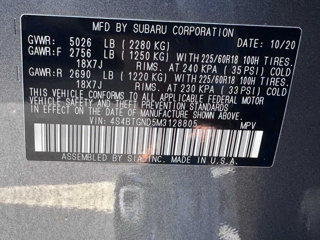 2021 Subaru Outback Limited XT