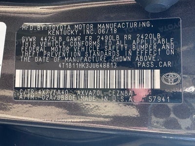 2018 Toyota Camry LE