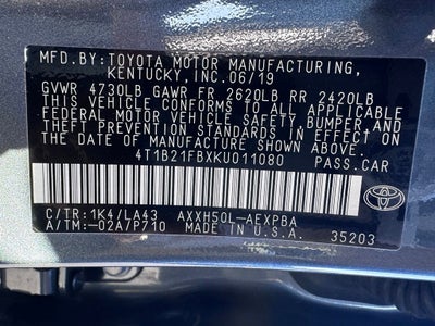 2019 Toyota Avalon Hybrid Limited
