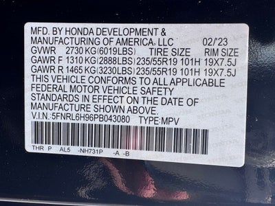 2023 Honda Odyssey Elite